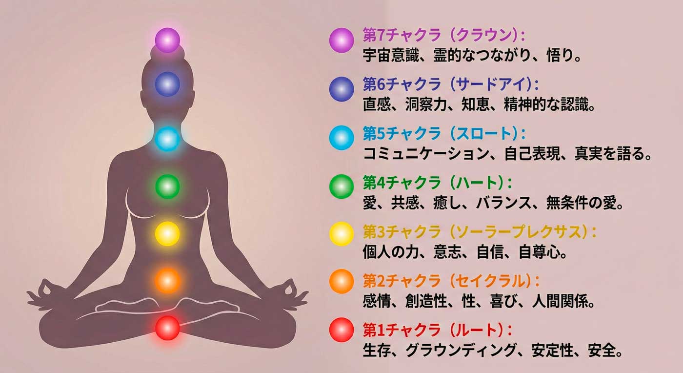 7つの主要なチャクラ