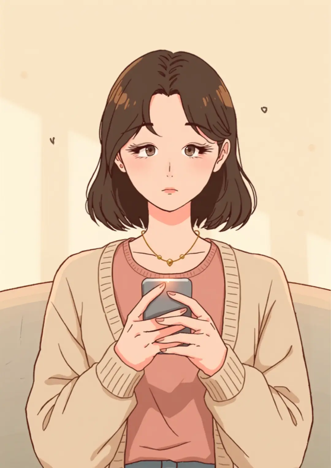 スマホで検索するミナ
