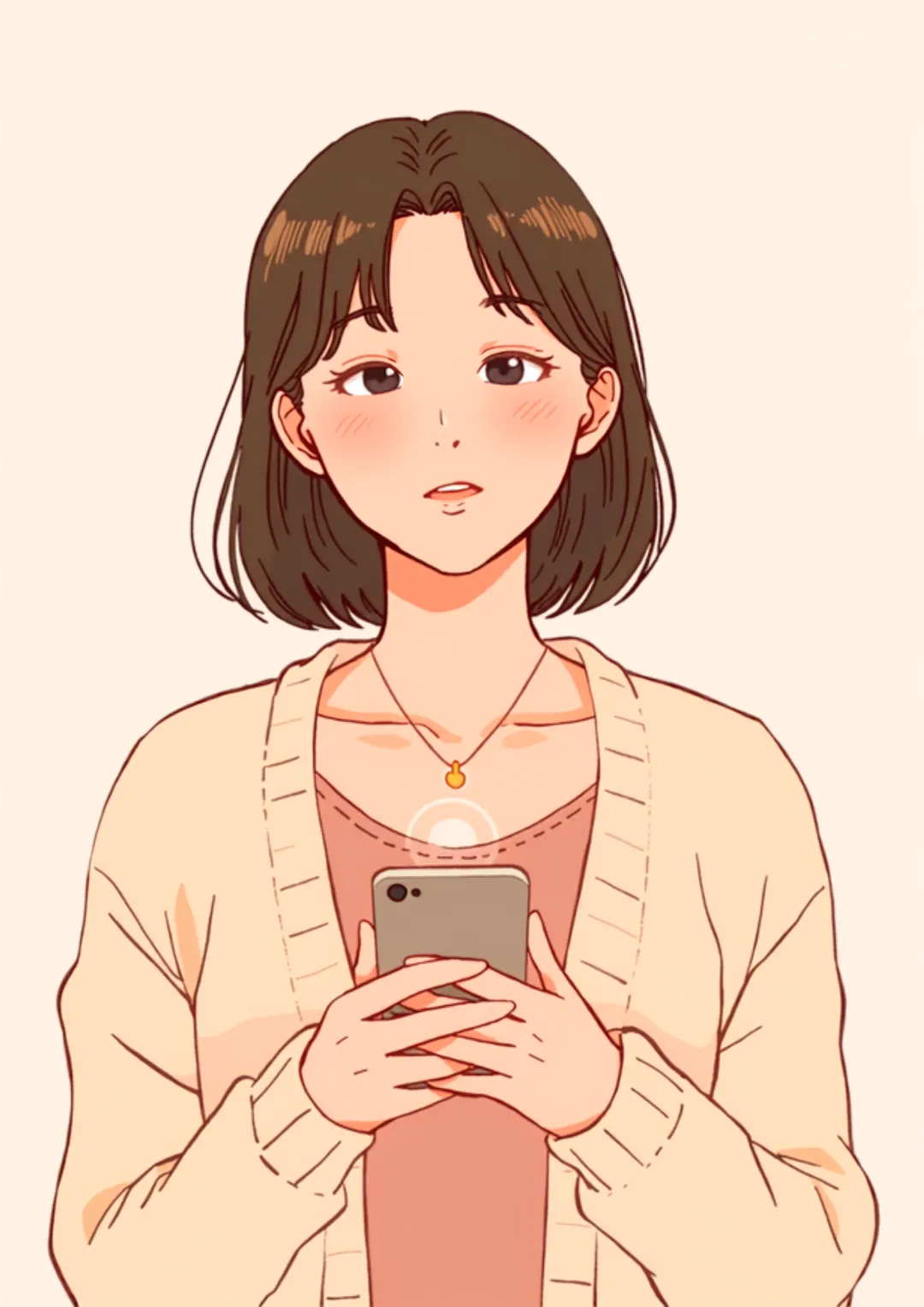 予約不要を知って安心するミナ