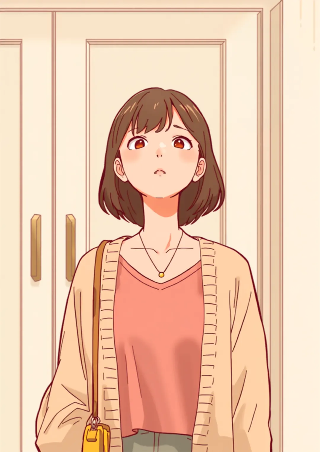 ビルを見上げるミナ