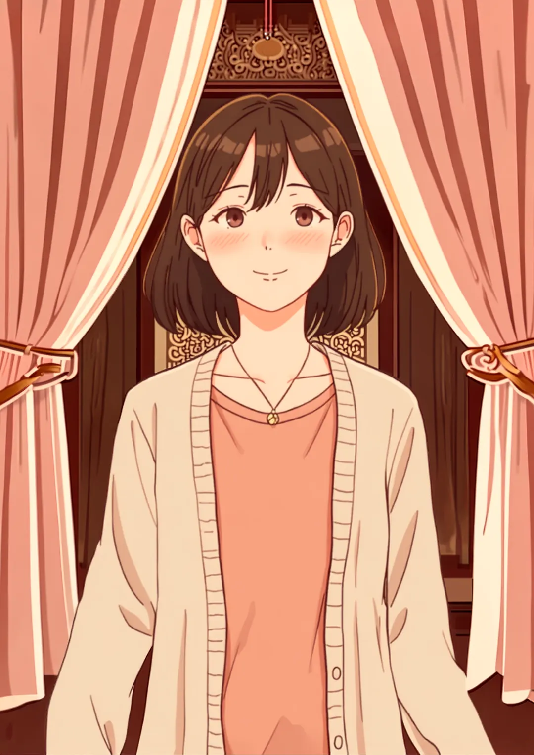 店内に入って安心するミナ