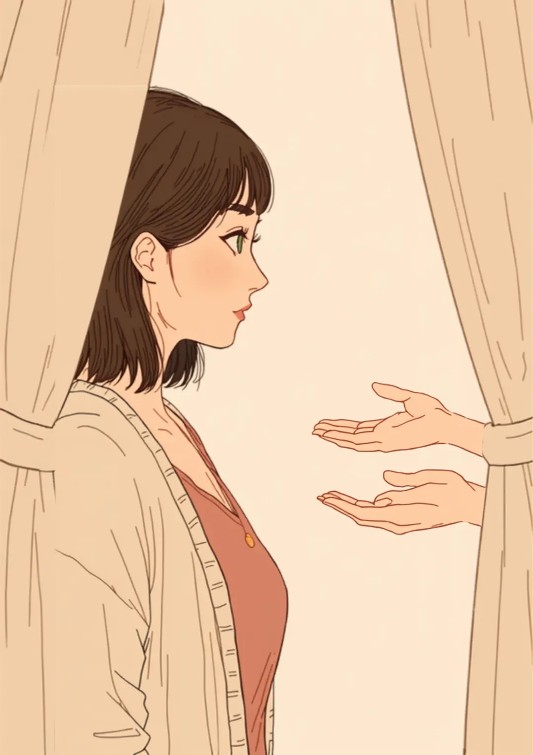 占い師がブースへ案内